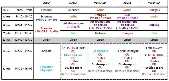 Ecole Les Trois Saisons Accueil